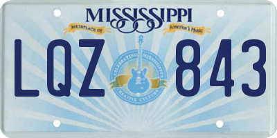 MS license plate LQZ843