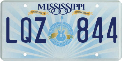 MS license plate LQZ844