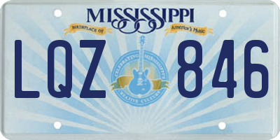 MS license plate LQZ846