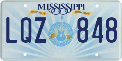 MS license plate LQZ848