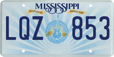 MS license plate LQZ853