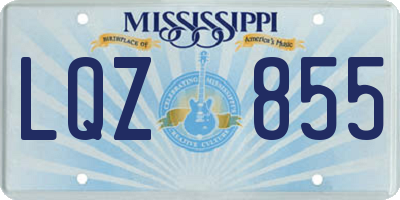 MS license plate LQZ855
