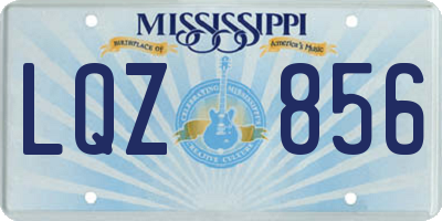 MS license plate LQZ856