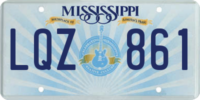 MS license plate LQZ861