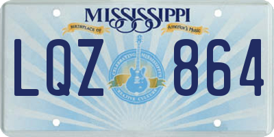 MS license plate LQZ864
