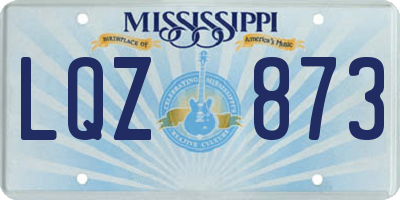 MS license plate LQZ873