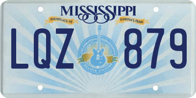 MS license plate LQZ879