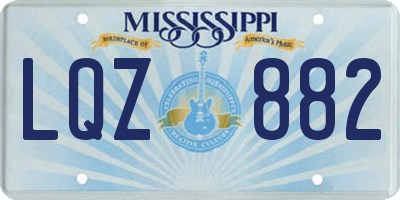 MS license plate LQZ882
