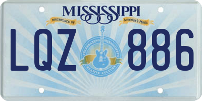 MS license plate LQZ886