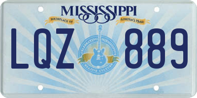 MS license plate LQZ889