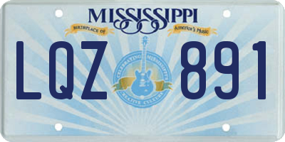 MS license plate LQZ891