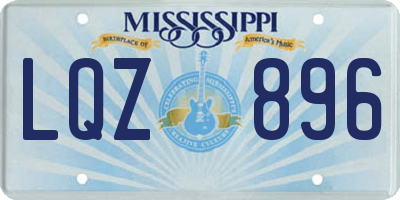 MS license plate LQZ896