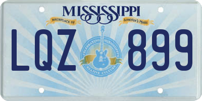 MS license plate LQZ899
