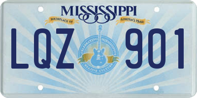 MS license plate LQZ901
