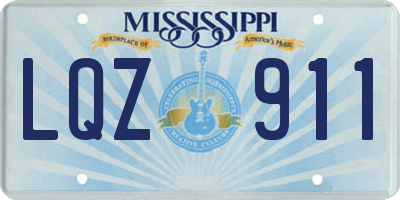MS license plate LQZ911