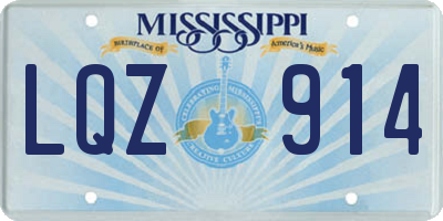 MS license plate LQZ914