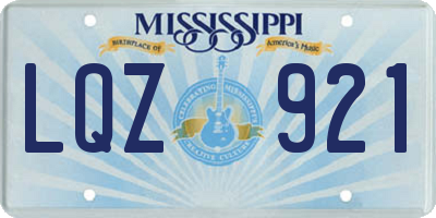 MS license plate LQZ921