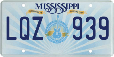 MS license plate LQZ939