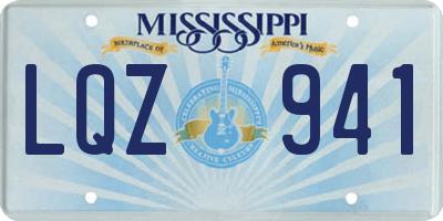 MS license plate LQZ941