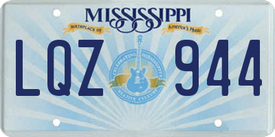 MS license plate LQZ944