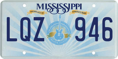 MS license plate LQZ946
