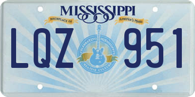 MS license plate LQZ951