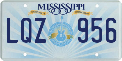 MS license plate LQZ956