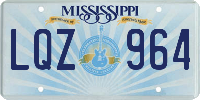 MS license plate LQZ964