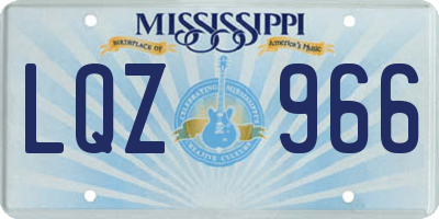 MS license plate LQZ966