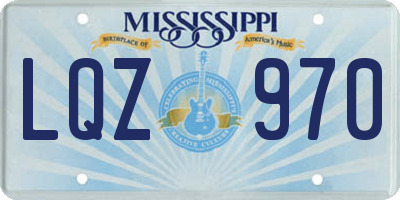 MS license plate LQZ970