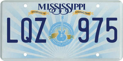 MS license plate LQZ975