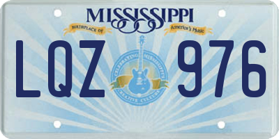 MS license plate LQZ976