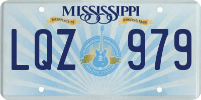 MS license plate LQZ979