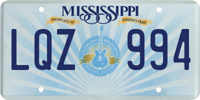MS license plate LQZ994