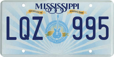 MS license plate LQZ995