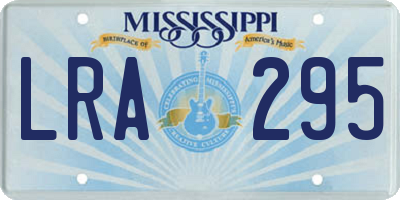 MS license plate LRA295