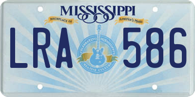 MS license plate LRA586