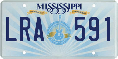 MS license plate LRA591
