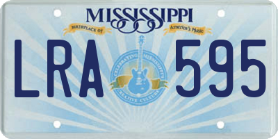 MS license plate LRA595