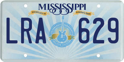 MS license plate LRA629