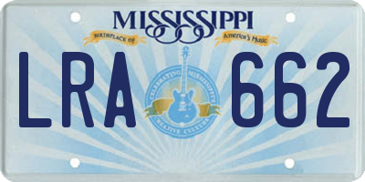 MS license plate LRA662
