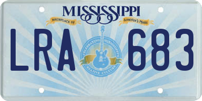 MS license plate LRA683