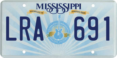 MS license plate LRA691