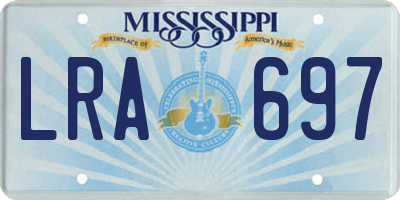 MS license plate LRA697