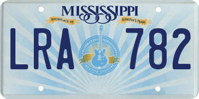 MS license plate LRA782