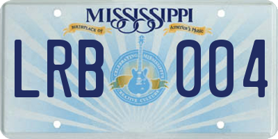 MS license plate LRB004