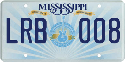 MS license plate LRB008