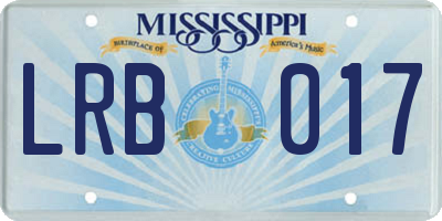 MS license plate LRB017