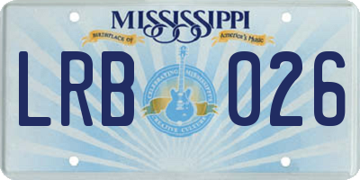 MS license plate LRB026