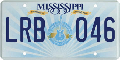 MS license plate LRB046